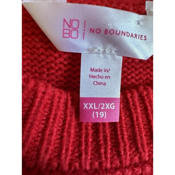 No Boundaries Women Santa Saw Your Insta Pics, Ugly Christmas‎ Sweater Large - Picture 7 of 7